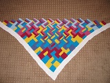 Multicolored Pascal's Triangle Shawl